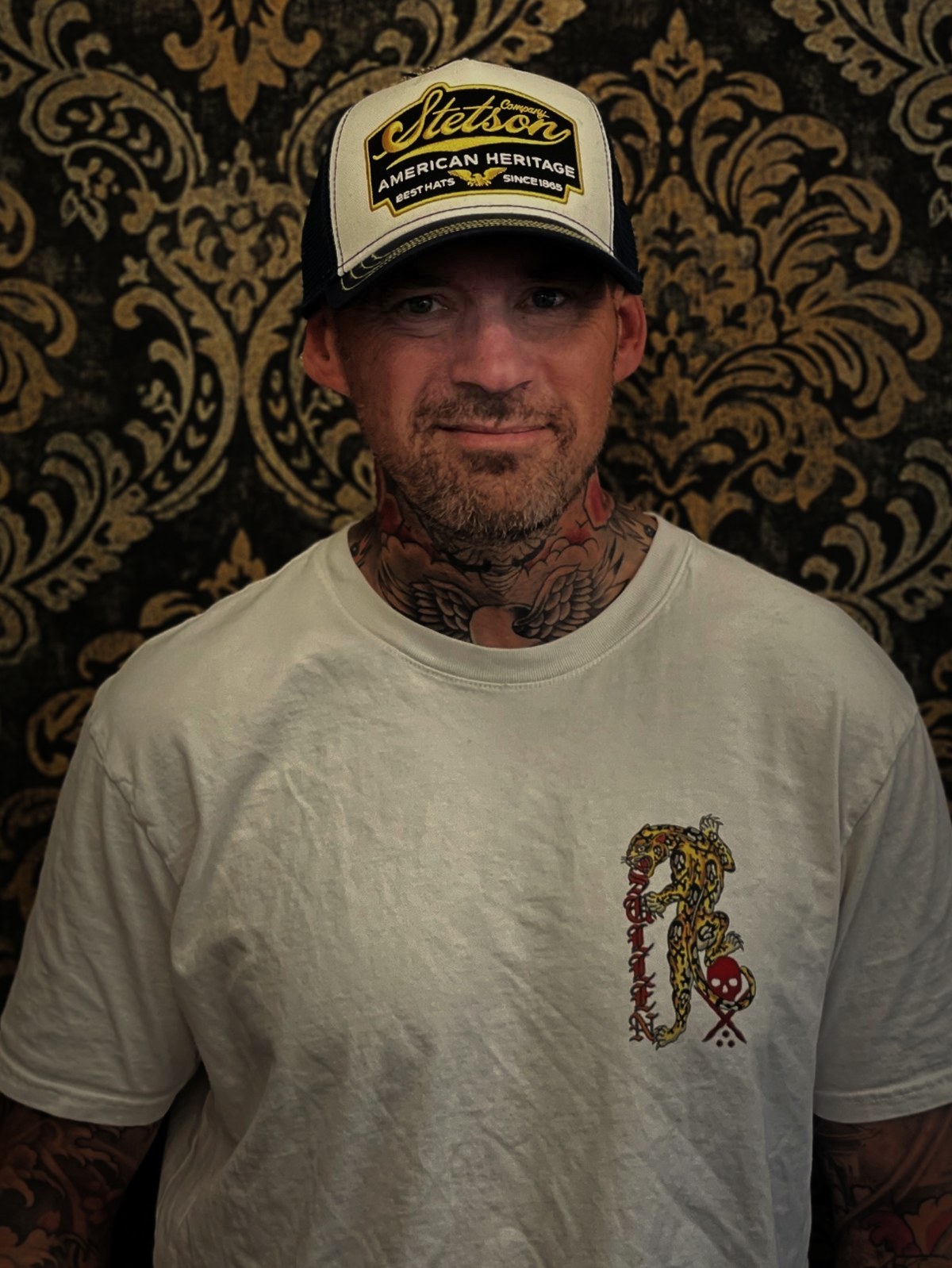 Michael Hallgren, tatuerare på Sideshow Tattoo i Mölnlycke nära Göteborg